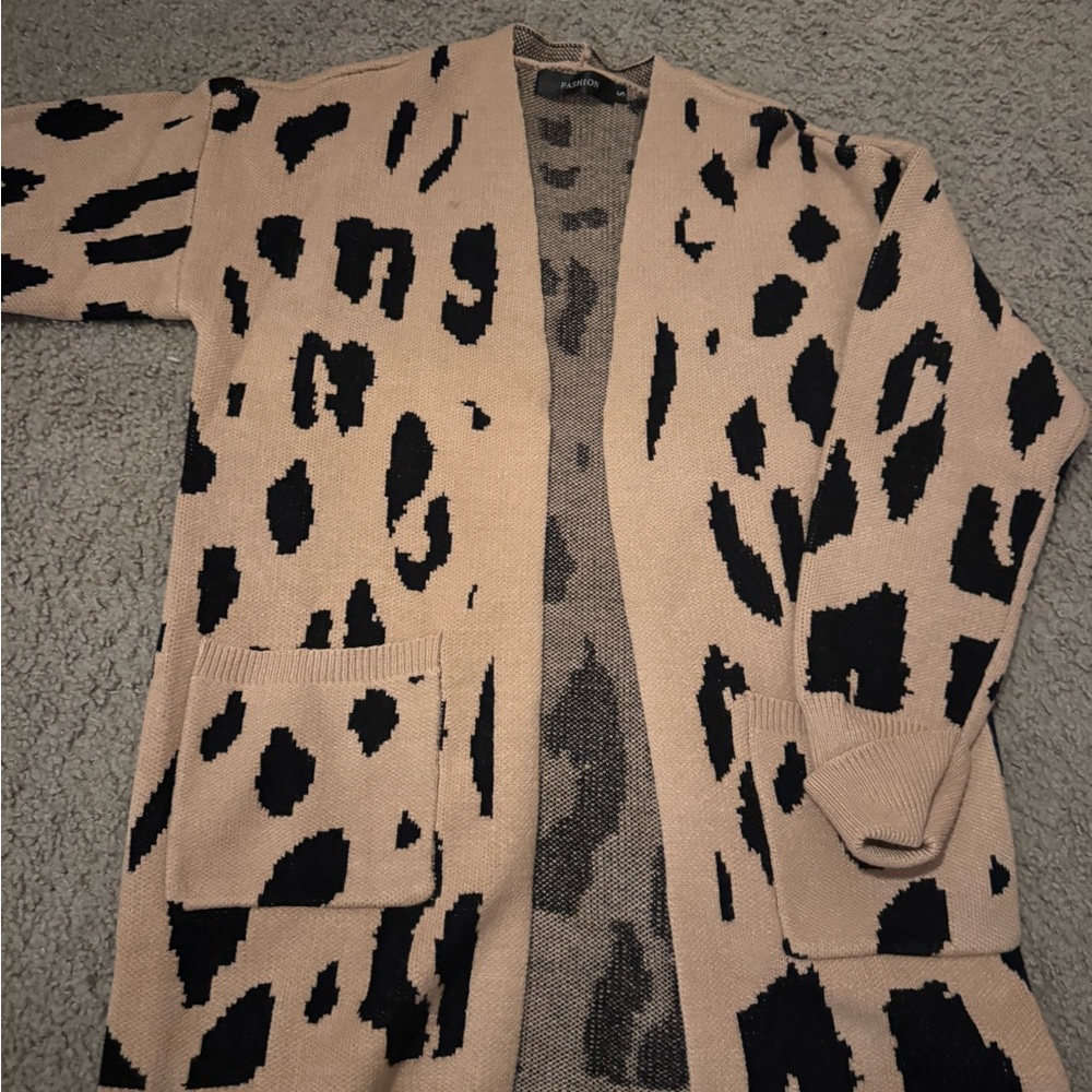 Leopard long sweater.  Never worn